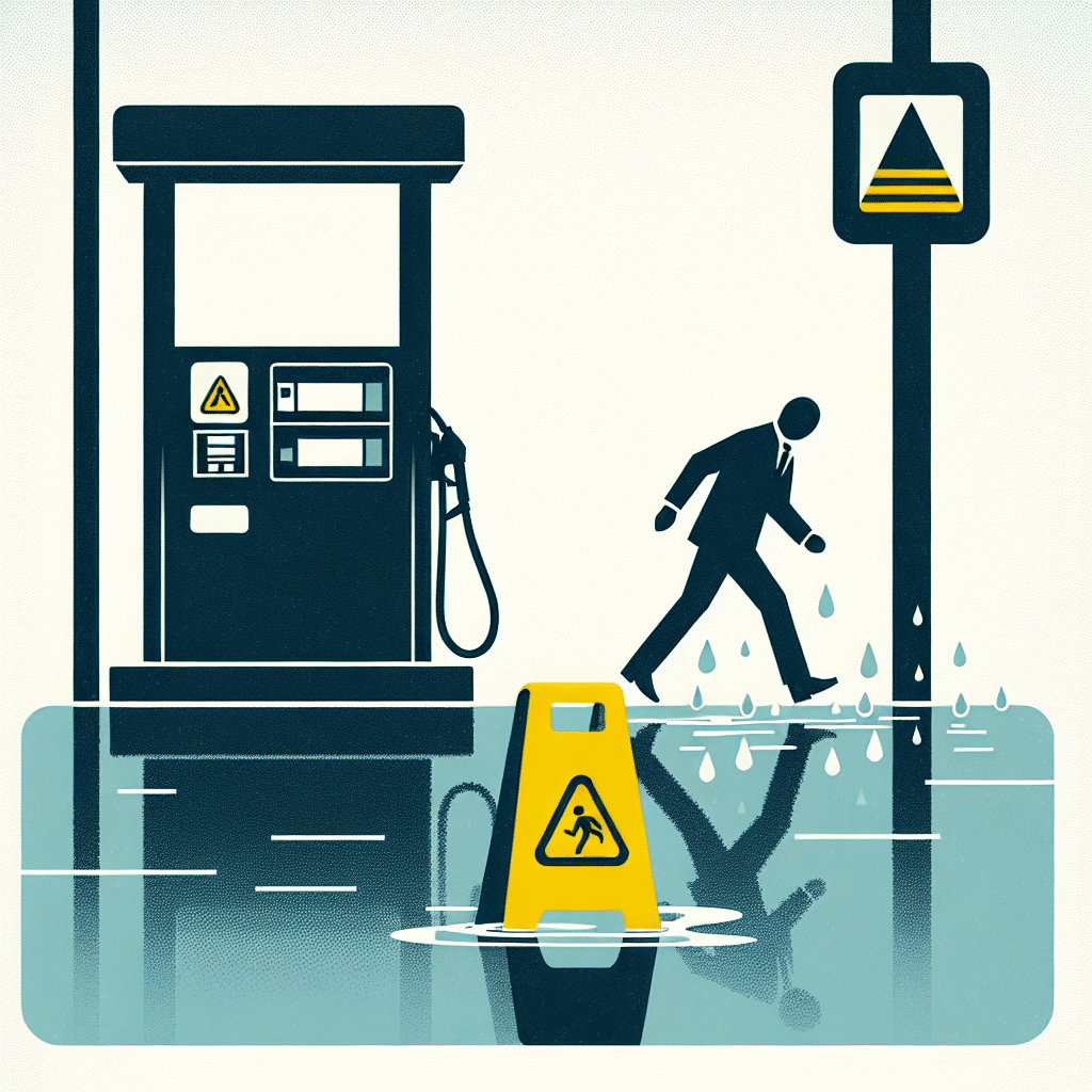 Sturz an SB-Tankstelle