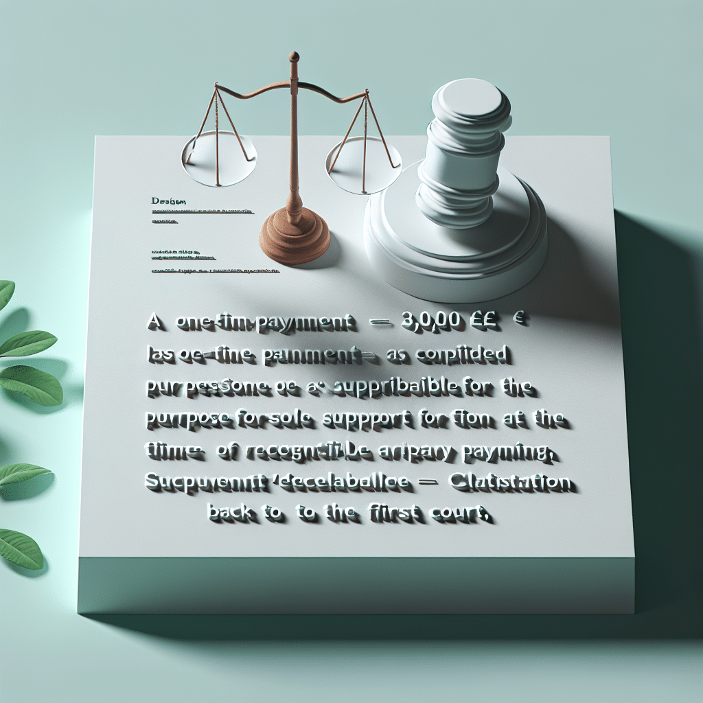 Einmalzahlung Ehegattenunterhalt