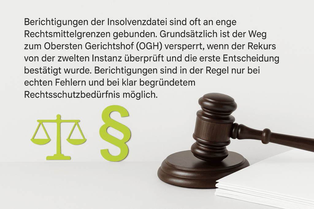 Insolvenzdatei berichtigen