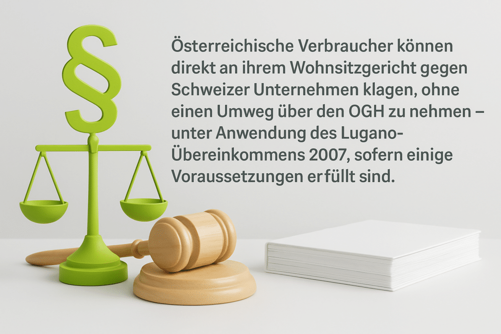Schweizer Firma in Österreich klagen