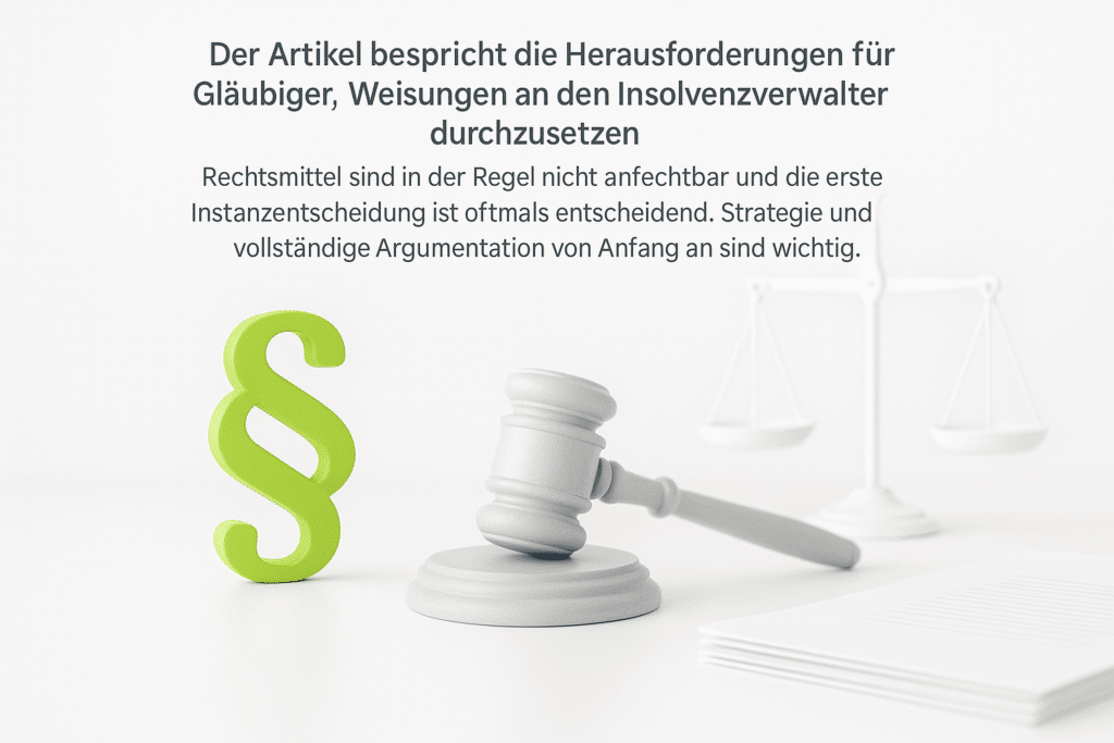Weisungen an den Insolvenzverwalter