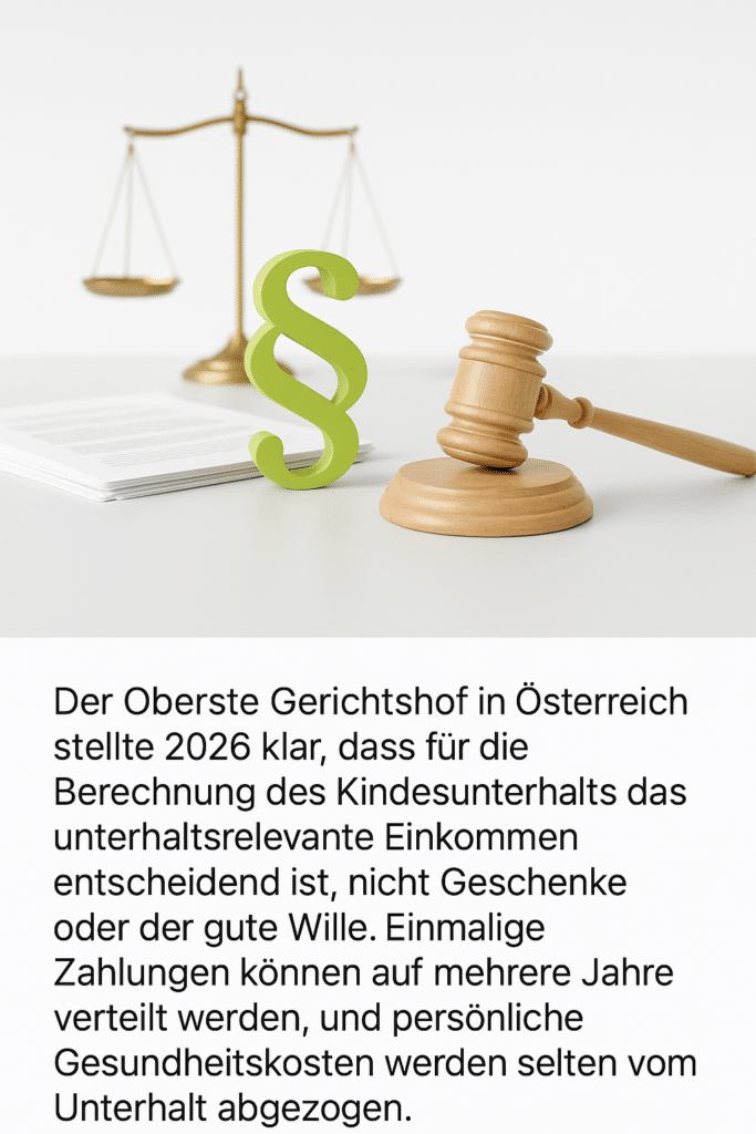 Kindesunterhalt OGH 2026