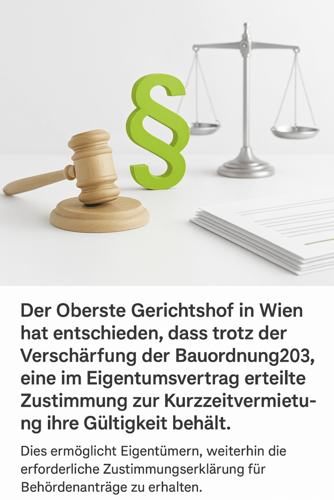 OGH Kurzzeitvermietung Wien