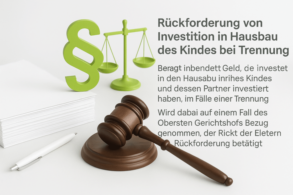 Hausbau Eltern Rückforderung nach Trennung